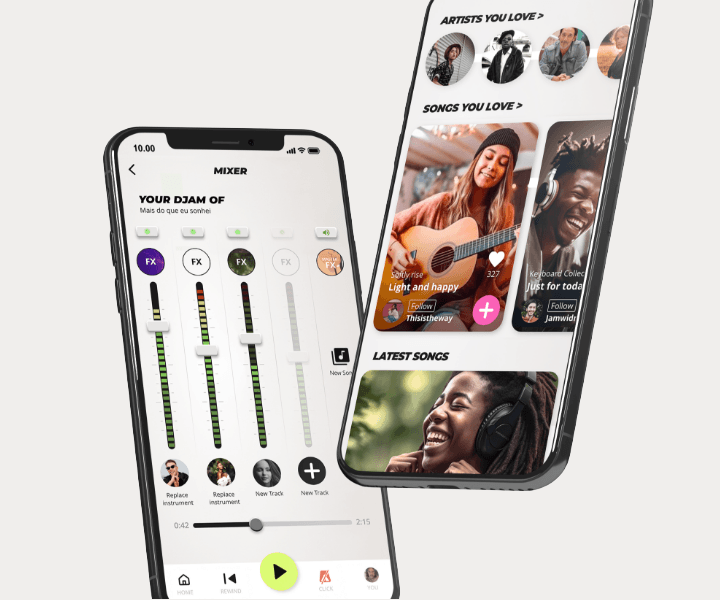 Djaminn mixer app screenshot