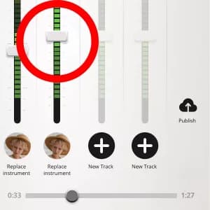 Playback 

Back in the mixer, you can listen to your recording in loop mode. In addition, check out “Recording audio for music videos” for getting the best sound in your recordings.